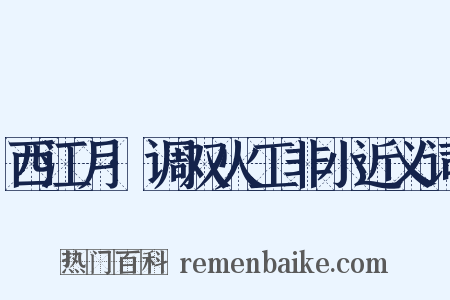 西江月·调双火工非小近义词是什么意思的图片